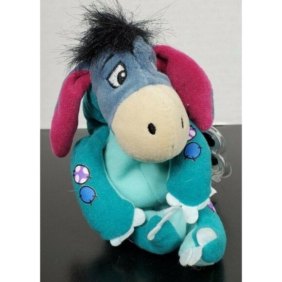 Walt Disney Mouseketoys Mini Bean Bag Dinosaur Eeyore 9" Plush -Dinosaur Costume - Picture 1 of 9